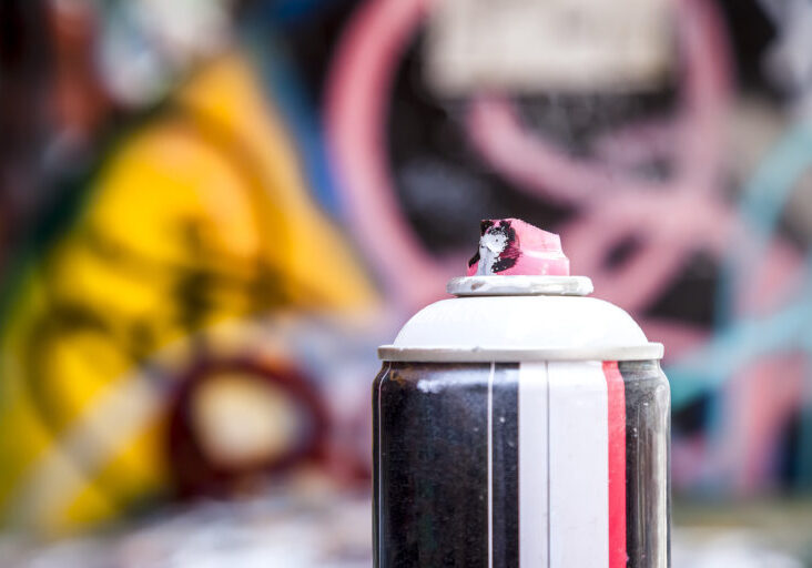 An image of a used graffiti spray